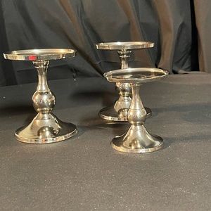 Metal Candleholders - Set of 3